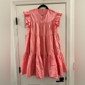 Devotion Twins Hope Dress Short Sleeve Mini Womens Small Pink